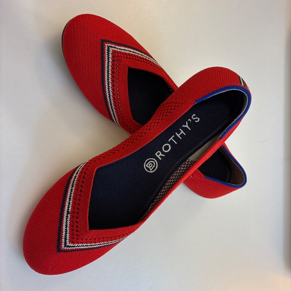 Rothy’s Red Ballet Flat Slip On Size 10.5 - Picture 2 of 4